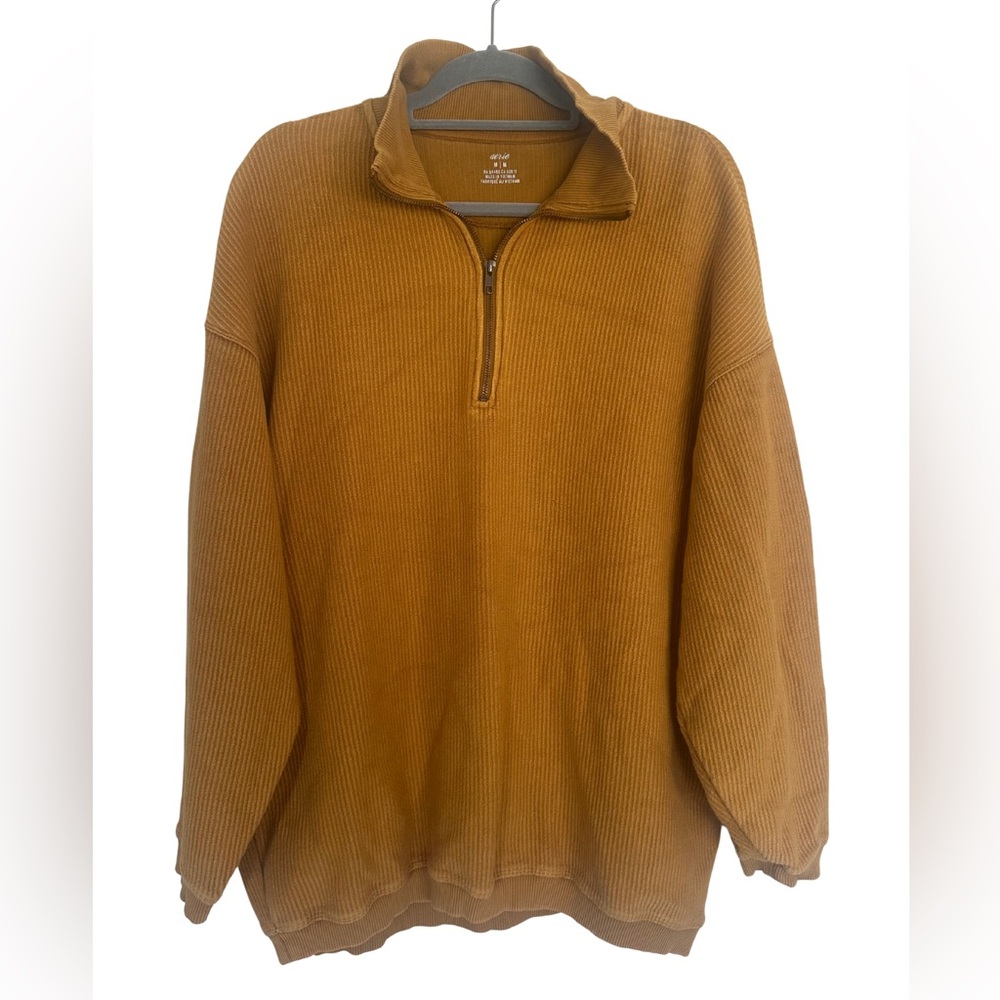 Aerie Mustard Quarter-Zip Sweatshirt